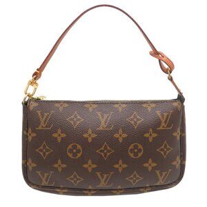 LOUIS VUITTON Authentic Brown Monogram Pochette Shoulder Bag